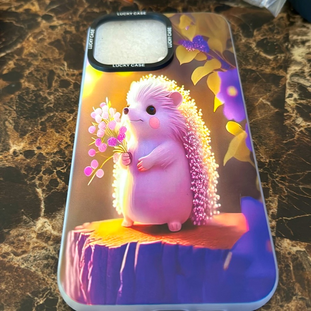 Iphone 15 Pro Max Case With Adorable Hedgehog